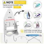 HASTHIP Wall Mount Iron Board Hanger for Laundry Room with Removable Hooks and Metal Frame | Space-Saving Organizer for Steam Iron