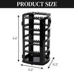 HASTHIP Jewelry Organizer for Earrings and Necklaces with 156 Holes and 360 Rotation | Black Acrylic 4 Tier Stand
