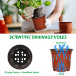HASTHIP Seedlings Peat Pots for Garden Germination with Drainage Holes 20 pcs | UV‑Resistant Plastic for Indoor and Outdoor Planting
