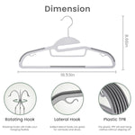 10pcs Plastic Clothes Hangers Dry Wet Hangers Space Saving Clothes Hangers, Durable Clothes Hangers with Non-Slip Pads, Clothes Hanger for Bedroom Closet Wardrobe for Shirts, Pants, Scarves