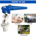 HASTHIP Water Faucet for Outdoor Spigots featuring 1/2 in Thread and Lockable Zinc Alloy Design