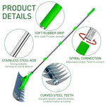 HASTHIP Garden Rake for Lawn Care with 170cm Adjustable Handle featuring Dual‑Edge Alloy Steel | 2PCS Heavy Duty Farming Tool