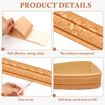 HASTHIP Peel Stick 3D Foam Molding Trim for Home Decor featuring Floral Embossing 2.3 m x 7.8 cm Brown 2pcs
