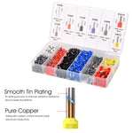 Ferrule Crimping Tool Kit with 1200PCS Wire End Ferrules & Crimper Plier, Wire Crimping Tool Kit Self-adjustable Ratchet Tool Set for AWG 23-7 Electrical Wire Connectors, 0.25-10mm²