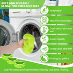 HASTHIP Reusable Microfiber Mop Pads for Wet and Dry Floor Cleaning with Elastic Edge | 3 Pack