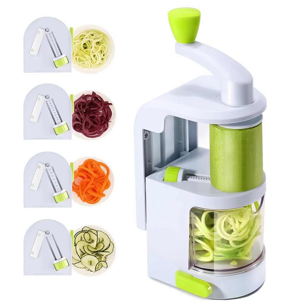 HASTHIP Vegetable Spiralizer for Healthy Meals with 4 Adjustable Blades and Suction Cup Base