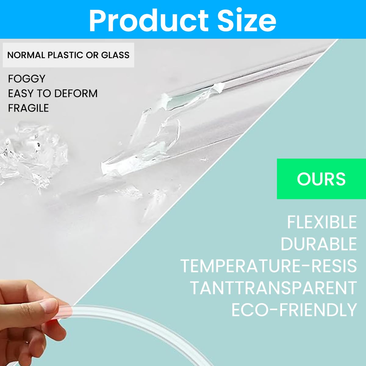 HASTHIP Silicone Straw Extenders for 8–10mm Straws with Dustproof Cap and 2 Cleaning Brushes