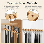 HASTHIP 2-in-1 Belt Hanger Organizer with 360° Rotating Hooks for Belts, Ties & Scarves