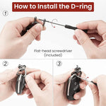 HASTHIP® Anti Lost Car Keychain Drive Safe Keychain Key Ring Key Chains for Men and Women,