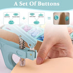 HASTHIP Snap Buttons Set for Sewing and DIY | 300 Sets with Snap Pliers and Bases