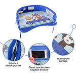 HASTHIP Kids Travel Tray for Car featuring Waterproof Oxford Cloth and Phone Holder | Portable Organizer for Road Trips