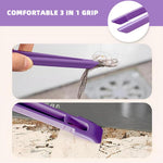 HASTHIP® 2in 1 Window Groove Cleaning Brush with Tong Tool, 360 ° Flexible Rotatable Narrow Cleaning Brush Corner Cleaning Brush Crevice Cleaning Brush for Kitchen, Balcony, Window, Car Upholstery