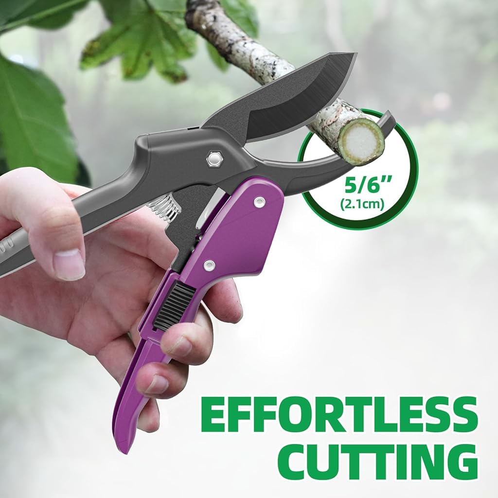 HASTHIP Gardening Scissors for Plants and Shrubs with 20 cm SK5 Blade and Safety Lock | Ergonomic Handle