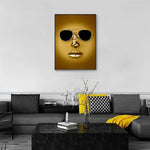HASTHIP 3D Metal Figure Wall Art for Home and Office featuring Couple Love Heart 30x40cm Gold
