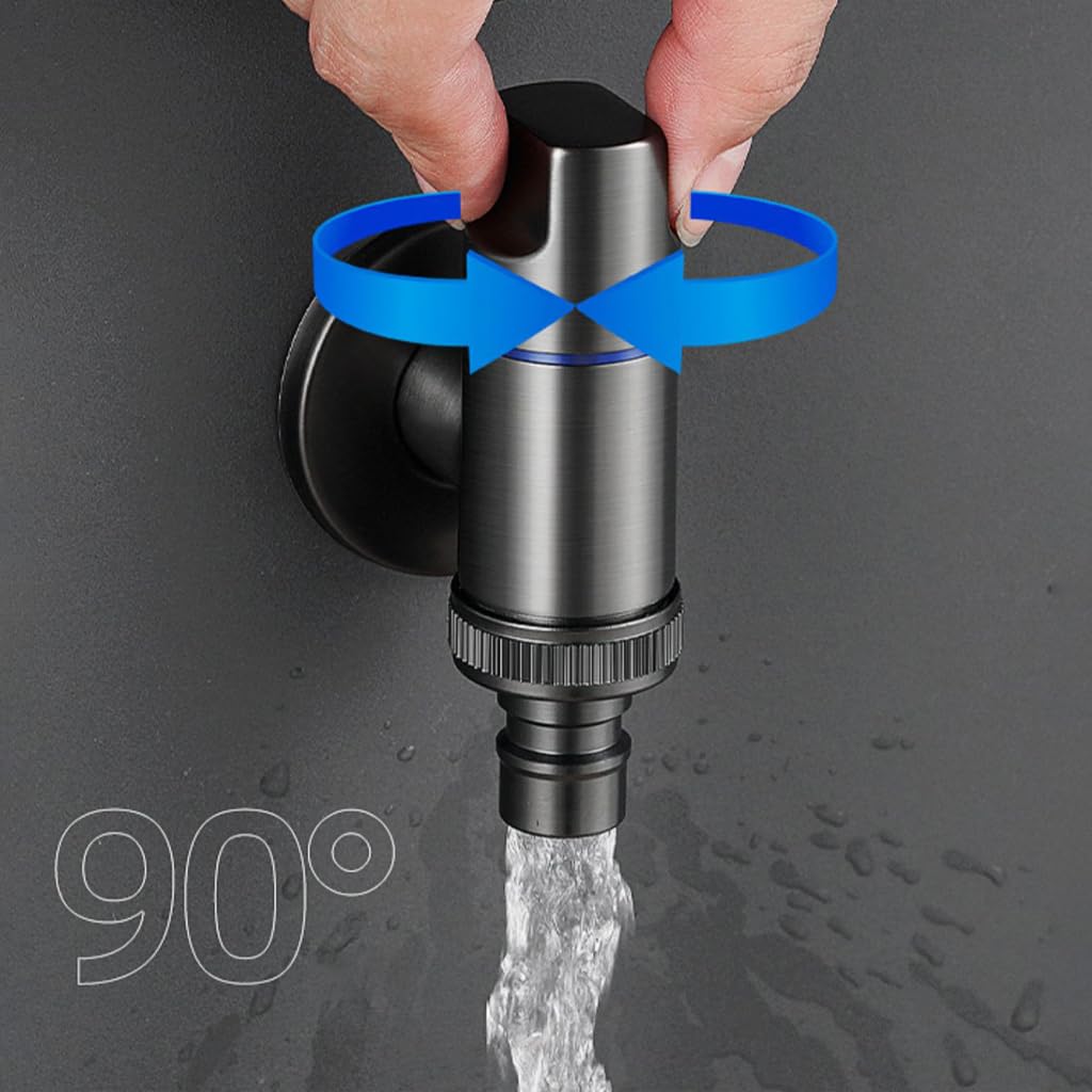 HASTHIP Washing Machine Tap for Laundry Use with Universal 1/2 inch Connector and Full Metal Design
