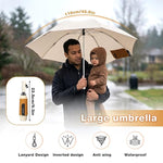 HASTHIP Auto Open Windproof Umbrella, Waterproof Folding Travel Umbrella
