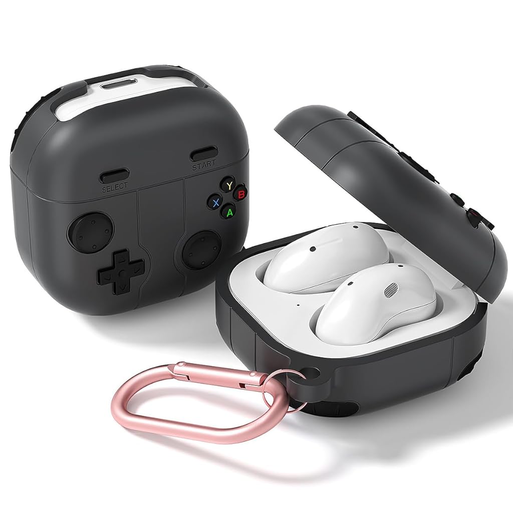 HASTHIP® Silicone Case for Samsung Galaxy Buds FE Case 2023 / Galaxy Buds 2 Pro Case 2022 / Galaxy Buds 2 Case/Galaxy Buds Pro Case/Galaxy Buds Live Case (Light Grey)