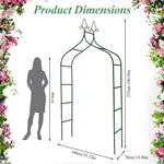 HASTHIP® Wedding Floral Gate Arch Stand 100 inches Wedding Floral Gate Arch Stand Ceremony Decorative Floral Arch Stand DIY Assembly Floral Arch Gate Stand for Wedding Party, 55 x 14.9x100 inches