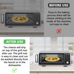 HASTHIP Oven Liners for Bottom of Oven with 12x12 inch Pre Cut Square Sheets | Includes 3 Air Fryer Liners and 3 Mesh Sheets
