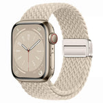 HASTHIP® Correa Elástica Tejida Compatible con Apple Watch 38mm 40mm 41mm 42mm, Pulsera Suave Transpirable Ajustable para Mujer y Hombre, Repuesto Deportivo Cómodo y Moderno