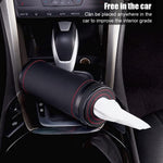 Car Tissue Paper Holder, Cylinder Tissue Box, 2.75'' PU Leather Round Tissues Container Fit for Car Van Bathroom Office Use, Car Cup Holder Car Tissues Box Car Tissue Holder Car Tissue Tube