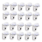 HASTHIP® Wardrobe Shelf Brackets L-shaped Sliver Alloy Shelf Brackets with Intergrated PVC Suction Cups Anti-slip Floating Glass Shelf Brackets, Wardrobe Shelf Brackets