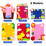 HASTHIP DIY Fabric Photo Frame Kit for Kids with 6 Cartoon Styles | Non Woven Craft Set