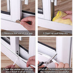 HASTHIP Door Sealing Strip for Soundproof and Dustproof Protection with Strong Adhesive 10 m White 3 PCS