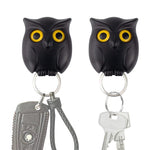 HASTHIP Key Mount Wall Organizer for Entryway with Push-in Key Grip and Blink Eye Owl Design