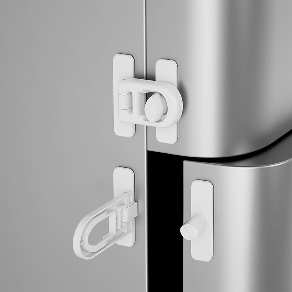 HASTHIP® Pack Child Proof Refrigerator Lock with Sticky Adhesive