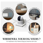 HASTHIP Wall Mount Camera Shelf for Security Cameras with Self Adhesive 2PCS White | No Drill Floating Design