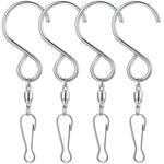 HASTHIP S Hooks for Home Decor with 360 Degree Swivel Loop Buckles Stainless Steel 4Pcs Set