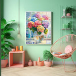HASTHIP Diamond Painting Kits for Adults featuring 12x16 in Full Drill Canvas | Color Hydrangea DIY Art Craft