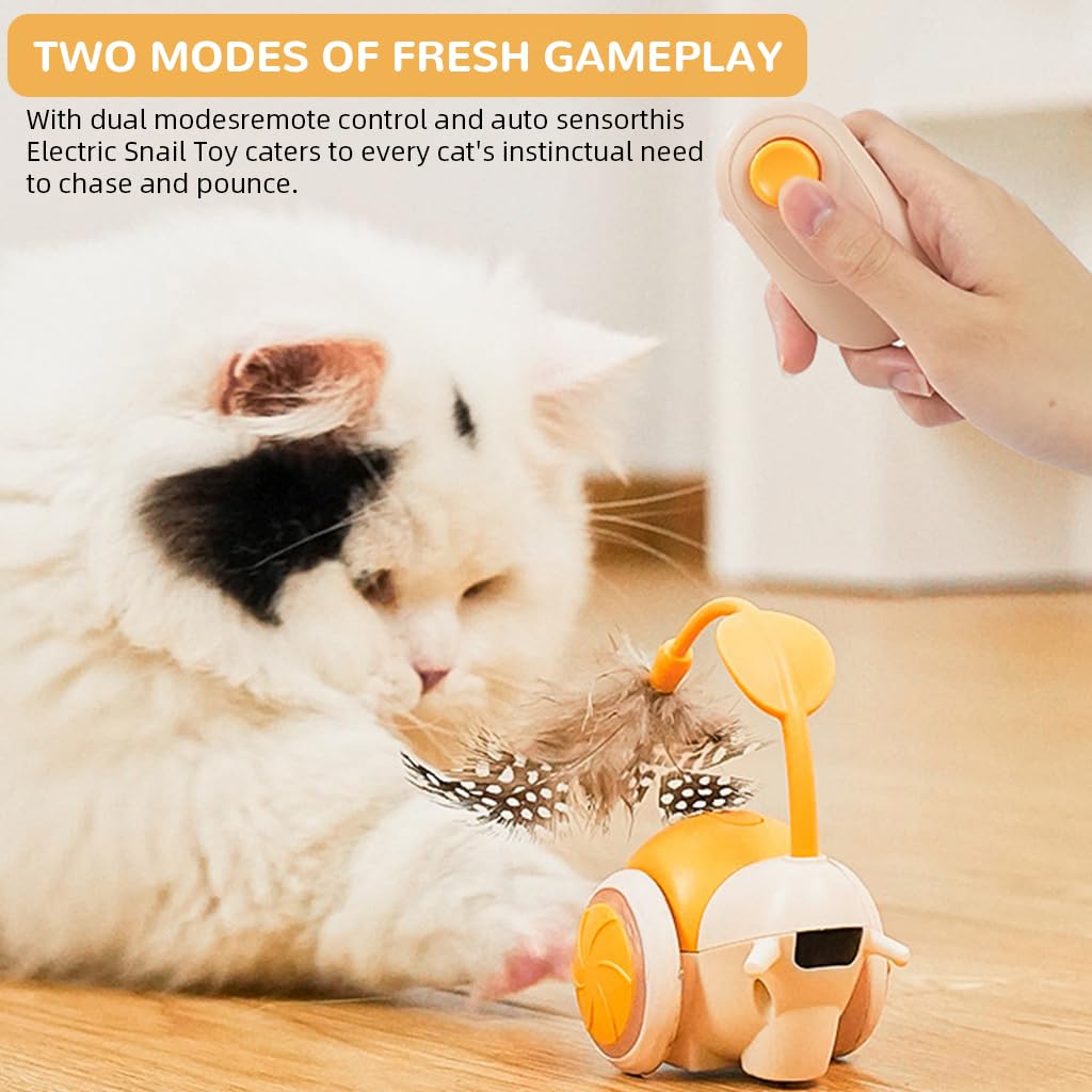 HASTHIP® Cat Toy, Smart Obstacle Avoidance Interactive Cat for Indoor Cat, 2-