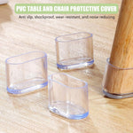 HASTHIP Chair Leg Floor Protectors for Hardwood and Tile Floors 16pcs 15x30mm PVC Sleeves