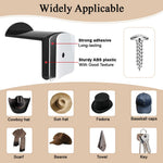 HASTHIP® 8Pcs Wall Coat Hanging Hooks Hat Display Organizer Racks Pre-punched Design, Multipurpose Minimalist Wall Storage Hooks for Hat, Clothes, Bag, with Screw Packs