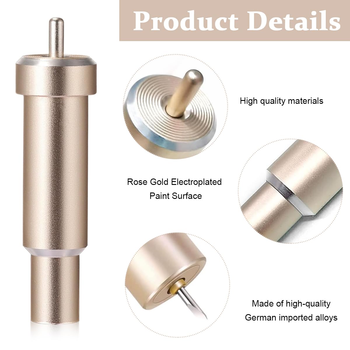 HASTHIP Engraver Blade for Cricut Maker and Explore Machines with 6 Piece Fine Point Set featuring Carbide Construction and Rubber Sleeve Safety Design
