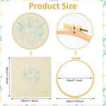 HASTHIP DIY Embroidery Art Craft Kit for Beginners with 20cm Hoop and Color Yarns | Flower Canvas Decoration