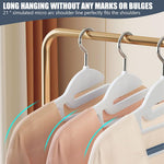 HASTHIP Clothes Hangers for Wardrobe Organization featuring Anti Slip Shoulders and Hooks | 10 Pack Plastic Hangers for Shirts Suits and Dresses