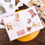 HASTHIP® 50 Sheets Vintage Washi Stickers, Scrapbook Stickers for Junk Journals, Aesthetic Sticker Book for Journaling Supplies, Art Bullet Journals, Scrapbooking and Paper Work, Home Decor