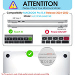HASTHIP Laptop Case Cover for MacBook Air 13.6 inch with TPU Bumper and Fold Kickstand