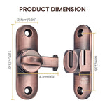 HASTHIP Door Latch Lock 90 Degree for Gate and Cabinet with Rugged Zinc Alloy | 2PCS Set
