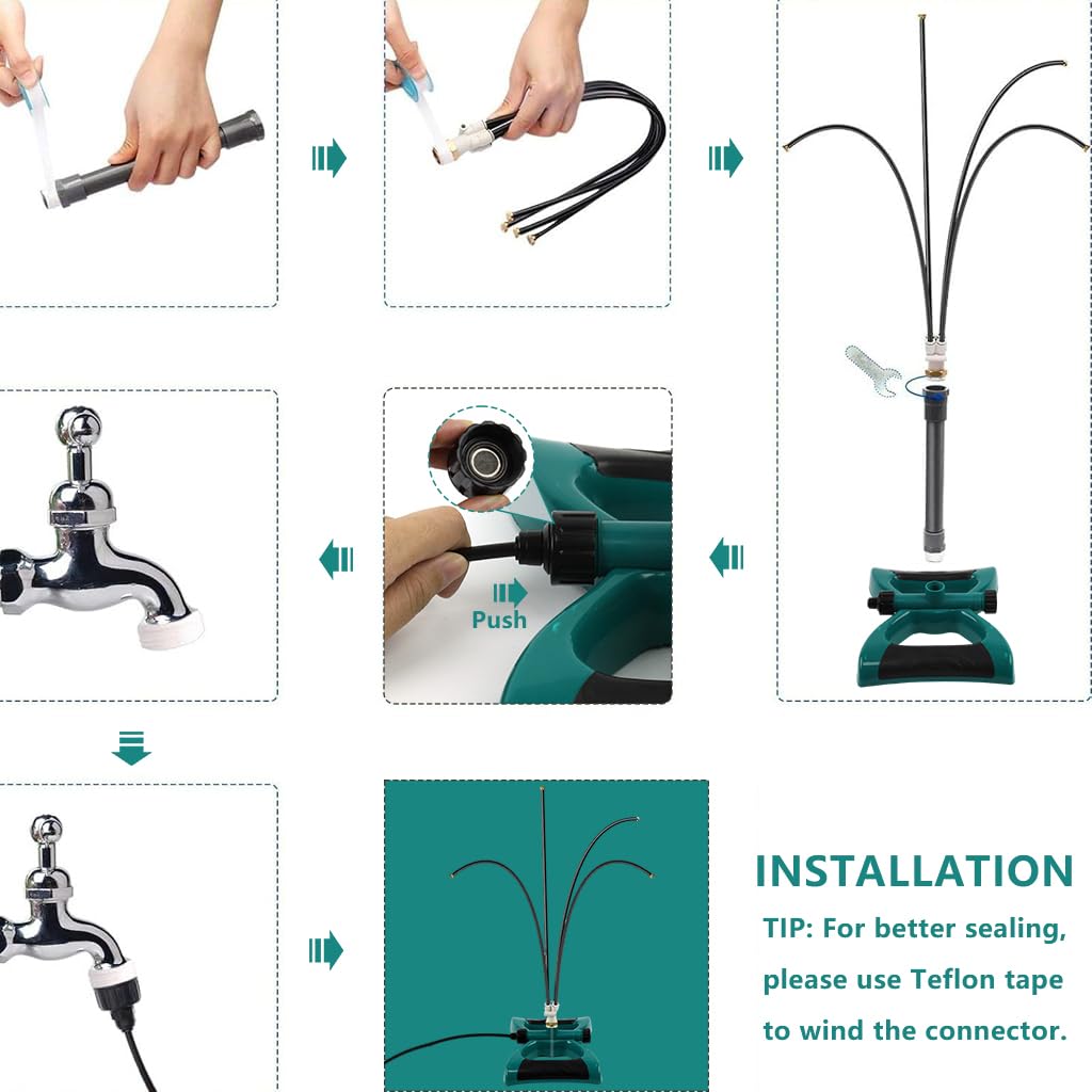 HASTHIP Misting System for Patios and Gardens with 10 m Hose and Flexible Nozzles | Outdoor Cooling