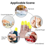 HASTHIP Guitar Finger Protector for Playing | 30pcs 20mm Non Slip Silicone Guards Yellow