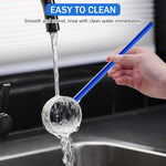 HASTHIP® Glass Oil Spoon Kitchen Glass Spoon Heat ResistantHigh Borosilicate Glass Spoon Soup Spoon Multipurpose 9.6 Inches Long Handle Kitchen Spoon