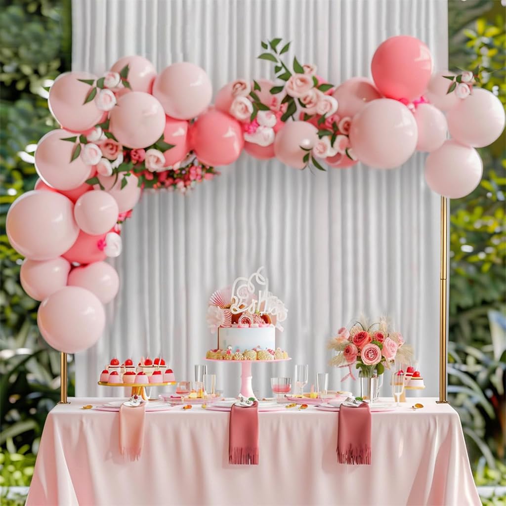 HASTHIP Balloon Arch Decoration Stand for Weddings and Parties with Adjustable 1.2–2.6 m Gold Metal Frame | Easy DIY Assembly Backdrop