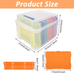 HASTHIP Photo Storage Box for DIY Crafts with 6 Color Sub Boxes 7.2×8.2 in Case | Beige Organizer
