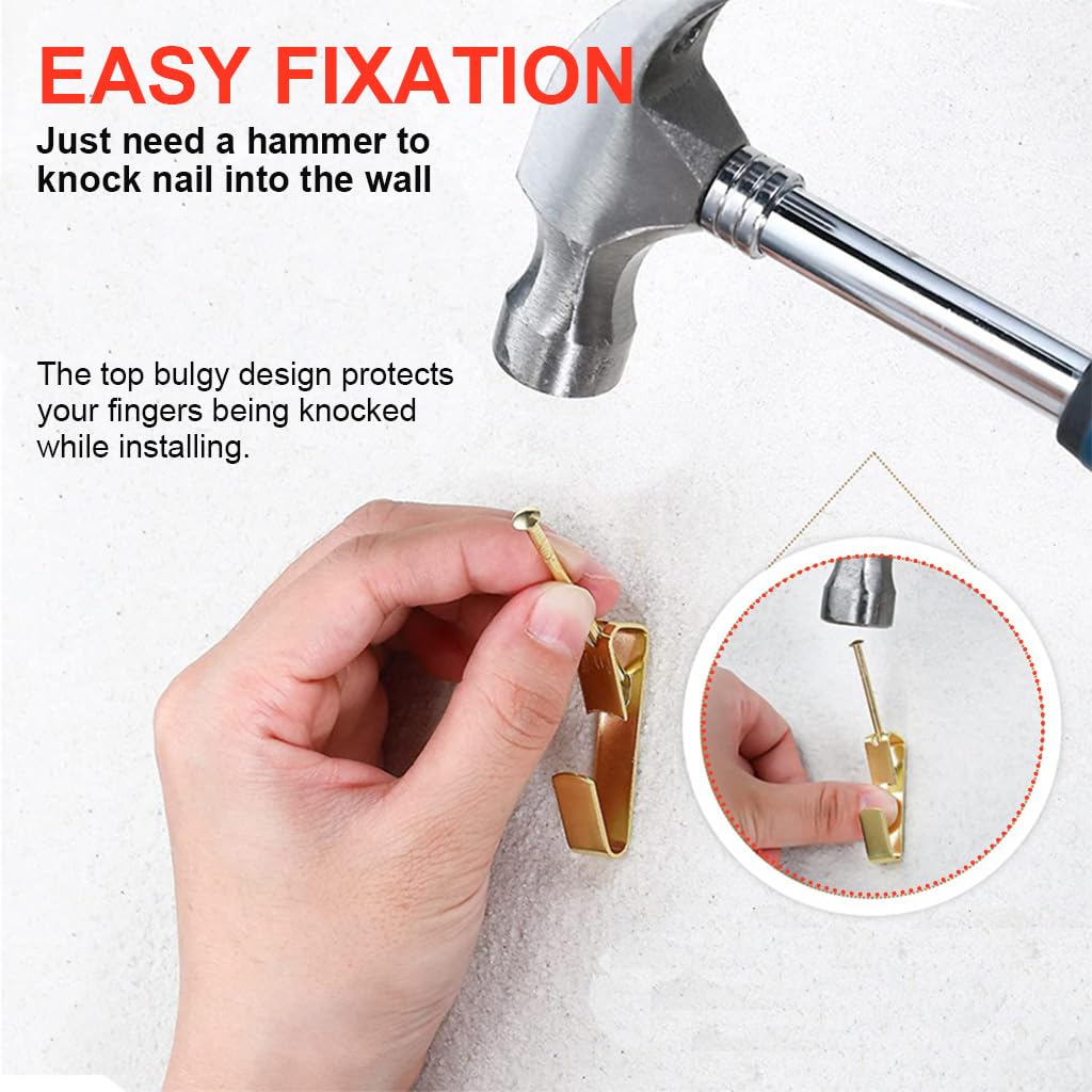 HASTHIP Picture Hanging Kit for Home and Office Decor with 330 pcs Steel Hooks and Nails | Easy Wall Mount Storage Box