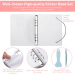 HASTHIP Journal Stickers Collecting Binder for DIY Crafts with 50 A5 Sheets & Waterproof Cover