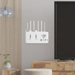 HASTHIP® WiFi Stand Wall Mounted - No-Drill Universal Wall Mounted Shelves Self-Adhesive WiFi Storage Box for Modem, Set-Top Box, Smart Devices-Space-Saving Cable Organizer Stand for Home & Office